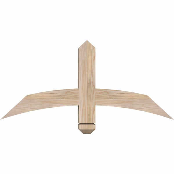 Ekena Millwork Bellingham Smooth Timber Gable Bracket, Douglas Fir, 36"W x 16"H x 3 1/2"D x 3 1/2"F, 11/12 Pitch GBW036X16X0404BEL00SDF - main